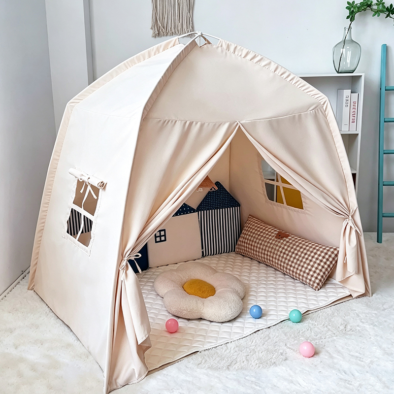 Tienda de campaña para niños de tela de piel de melocotón de color sólido‑