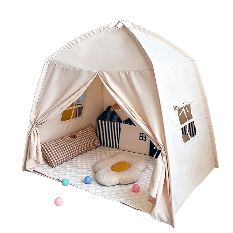 Tienda de campaña para niños de tela de piel de melocotón de color sólido‑