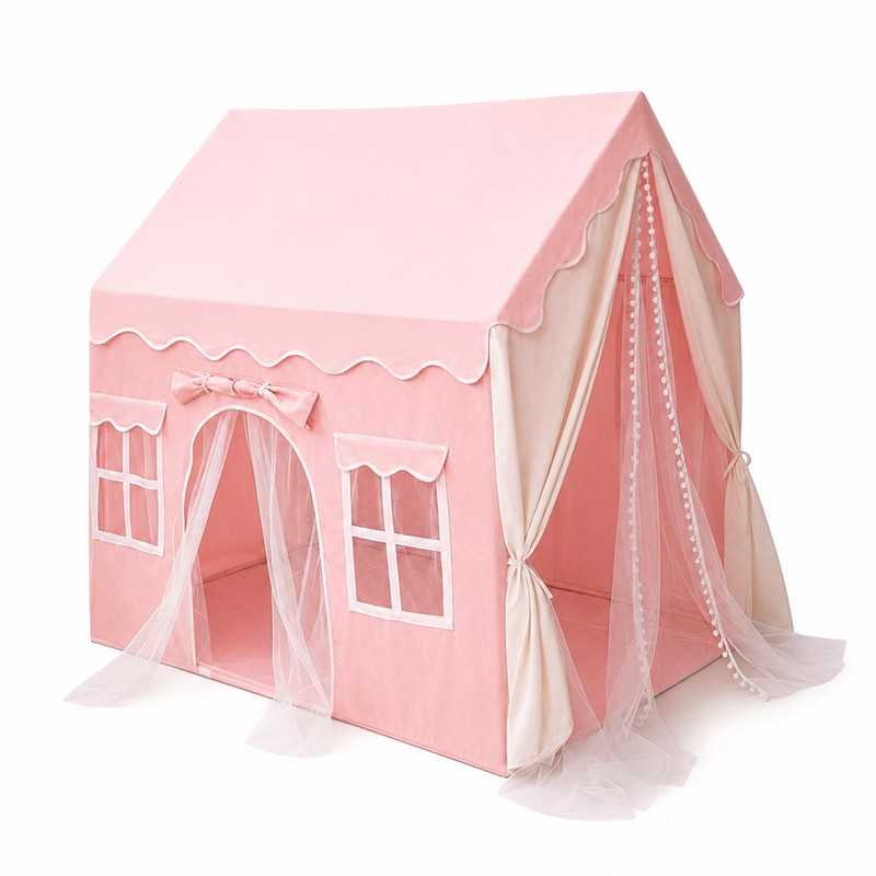 Tienda de campaña para niños con puerta de arco y cortinas de malla de doble‑capa