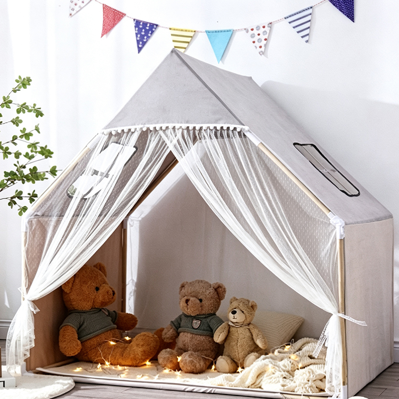 Tienda de campaña infantil con cortinas de malla DEL-A052